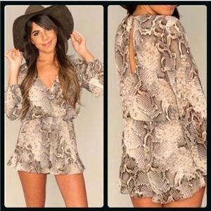 Show Me Your MuMu Snake Print Romper